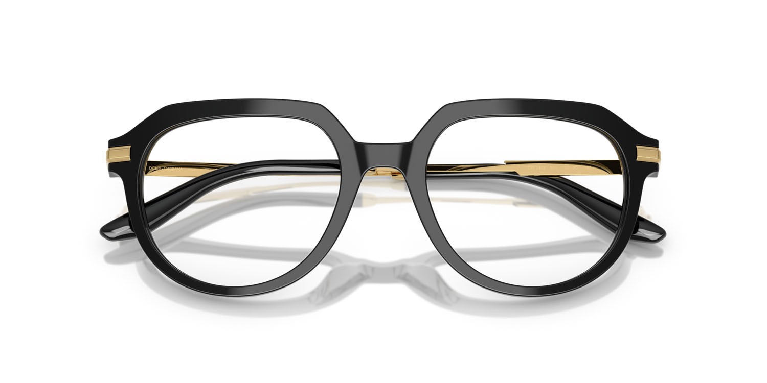 Eyeglasses Dolce & Gabbana DG 3402 (501) color nero shape pantos lenses lente demo
