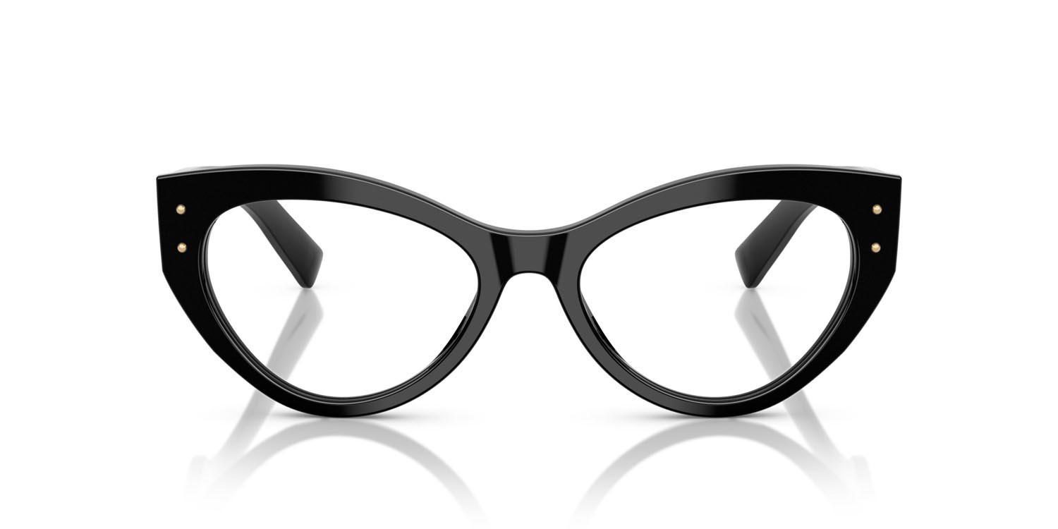 Occhiali da vista Dolce & Gabbana DG 3403 (501) colore nero forma cat eye lenti lente demo