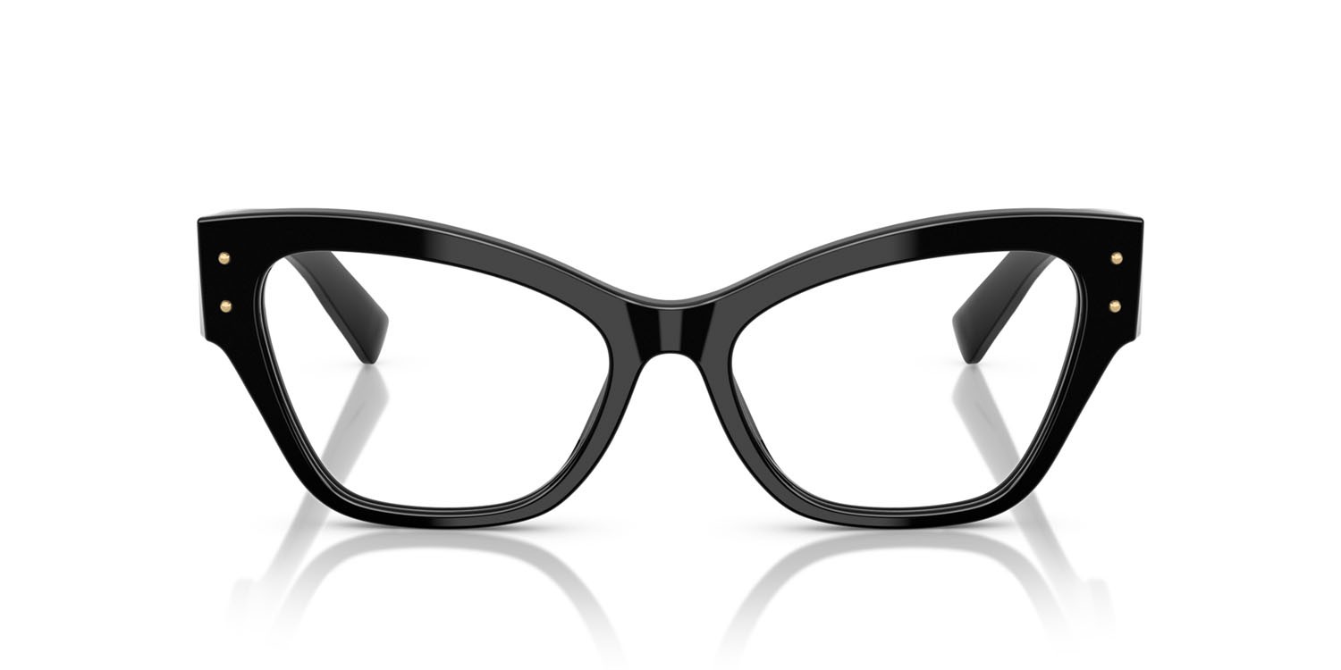 Occhiali da vista Dolce & Gabbana DG 3404 (501) colore nero forma farfalla lenti lente demo