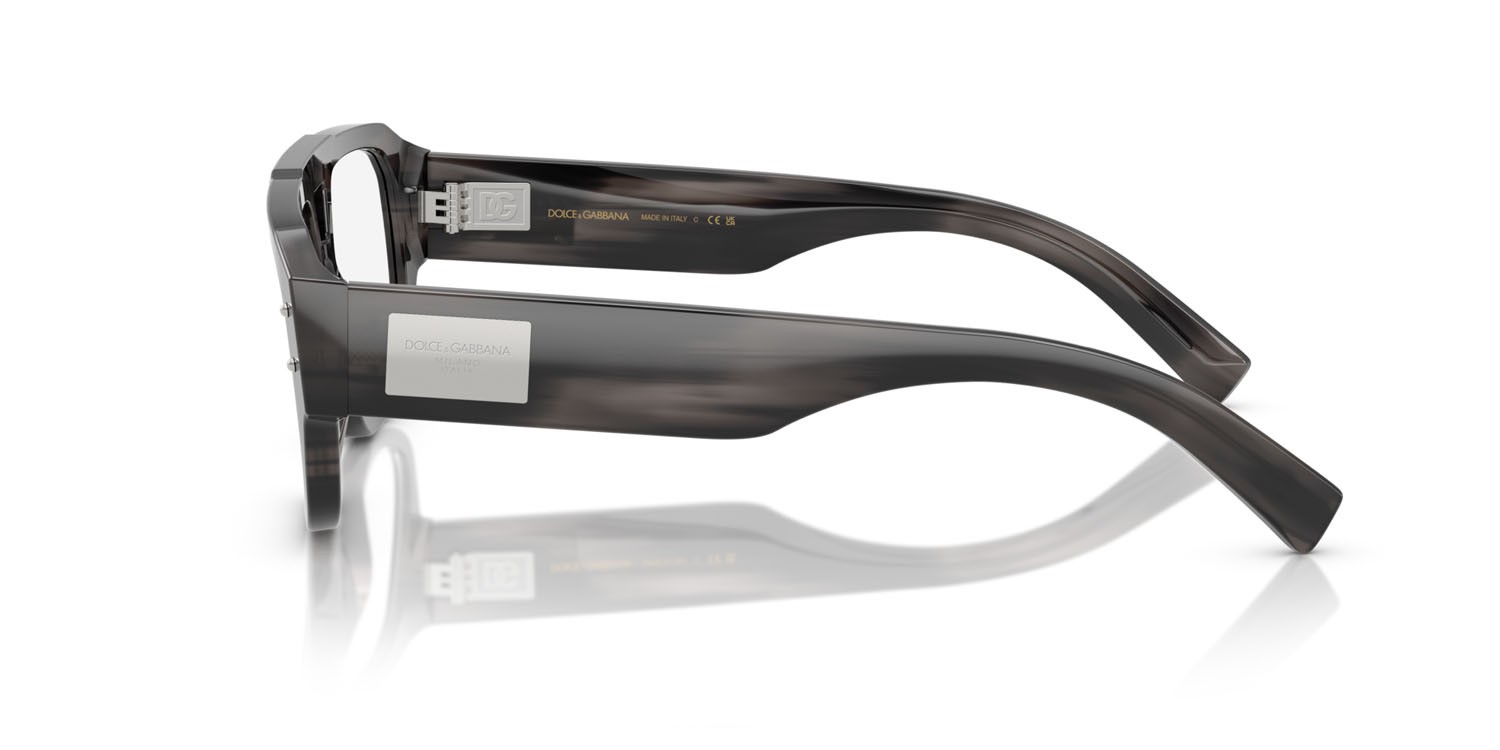 Brillen Dolce & Gabbana DG 3406 (3440) farbe striato grigio form aviator gläser lente demo