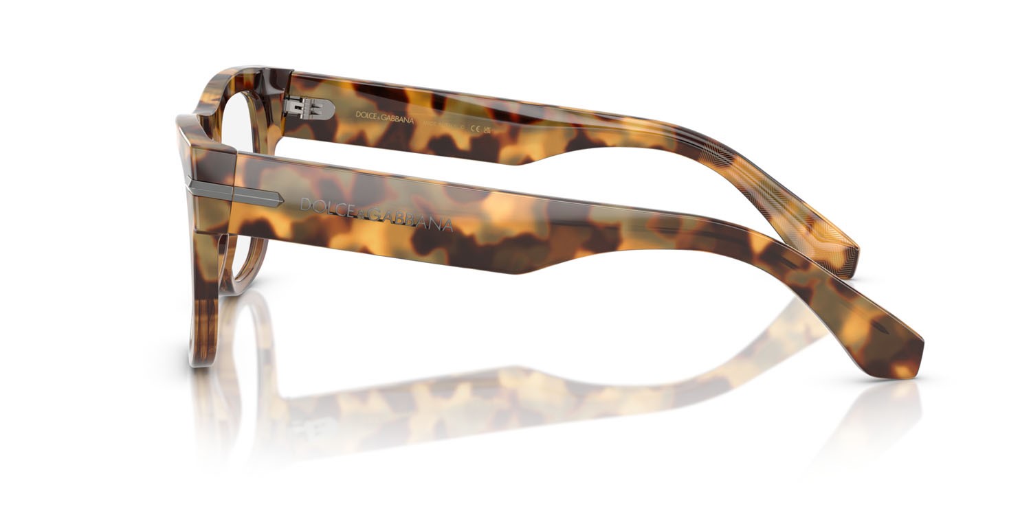 Brillen Dolce & Gabbana DG 3407 (3437) farbe havana miele form quadratisch gläser lente demo