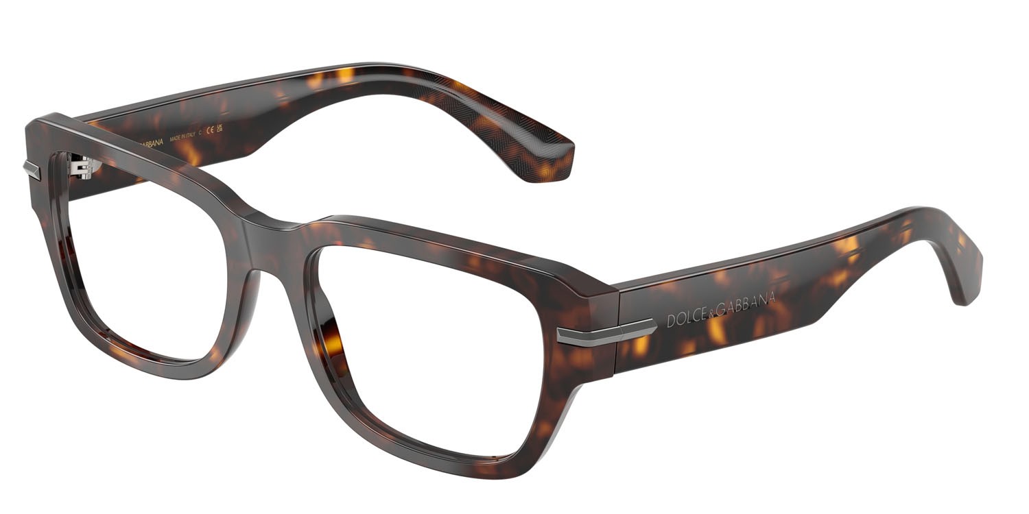 Occhiali da vista Dolce & Gabbana DG 3408 (502) colore havana forma quadrato lenti lente demo