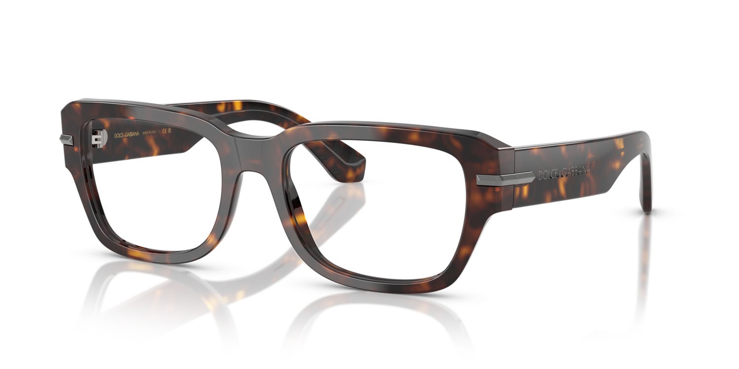 Occhiali da vista Dolce & Gabbana DG 3408 (502) colore havana forma quadrato lenti lente demo