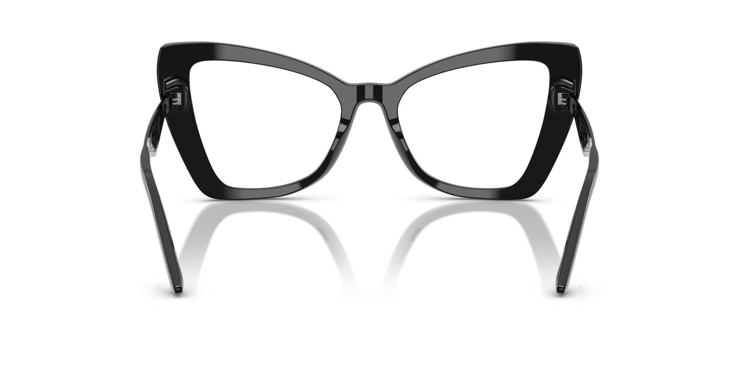 Eyeglasses Dolce & Gabbana DG 3409 (501) color nero shape cat eye lenses lente demo