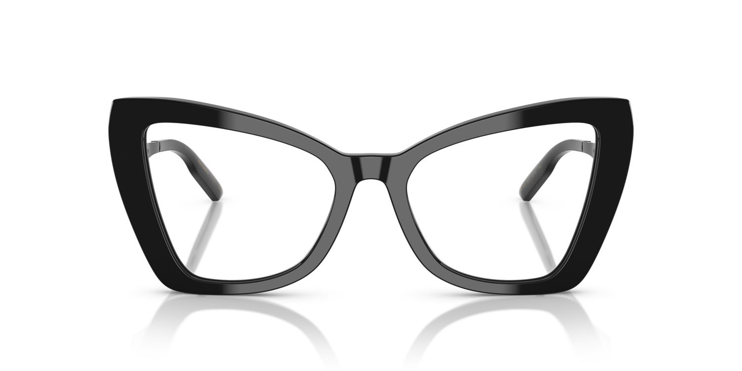 Eyeglasses Dolce & Gabbana DG 3409 (501) color nero shape cat eye lenses lente demo