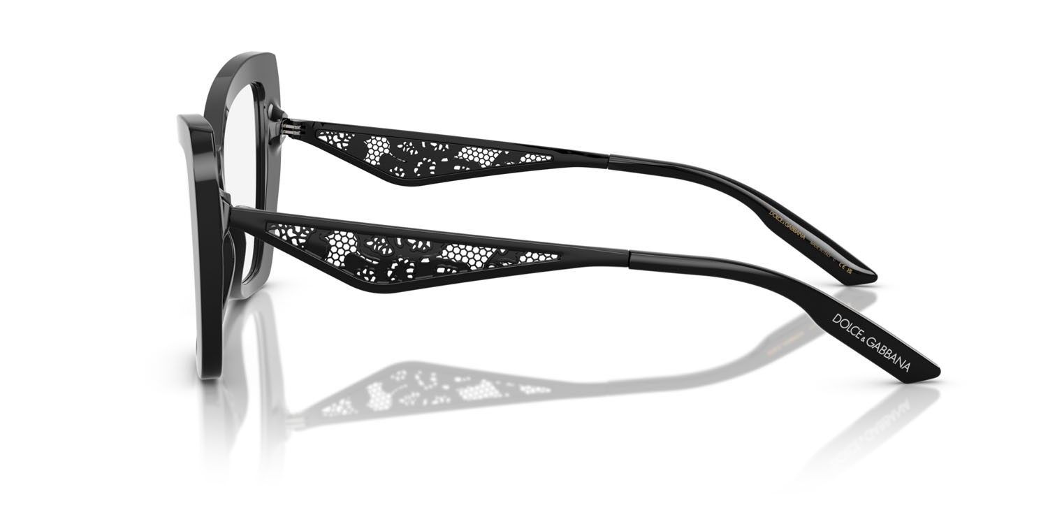 Eyeglasses Dolce & Gabbana DG 3409 (501) color nero shape cat eye lenses lente demo