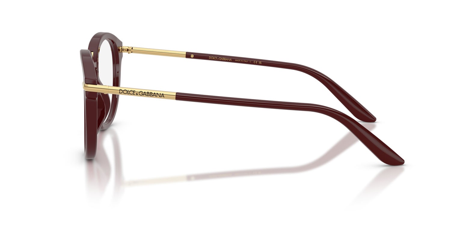 Occhiali da vista Dolce & Gabbana DG 3410 (3091) colore bordeaux forma pantos lenti lente demo