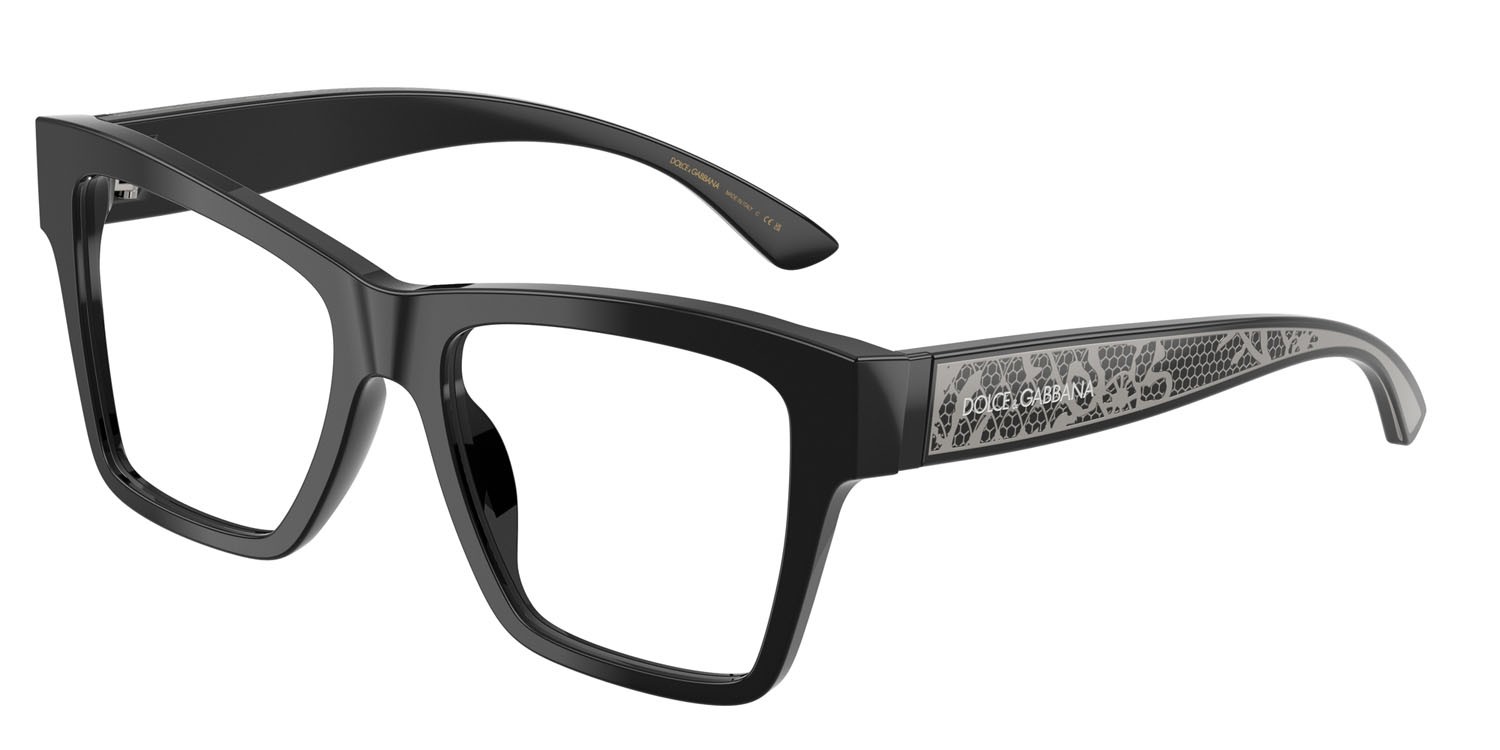 Eyeglasses Dolce & Gabbana DG 3411 (501) color nero shape square lenses lente demo