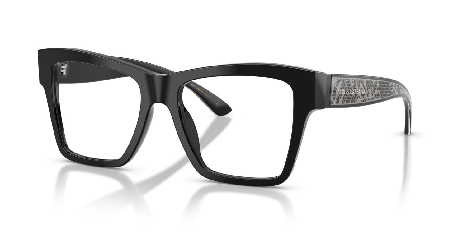 Eyeglasses Dolce & Gabbana DG 3411 (501) color nero shape square lenses lente demo