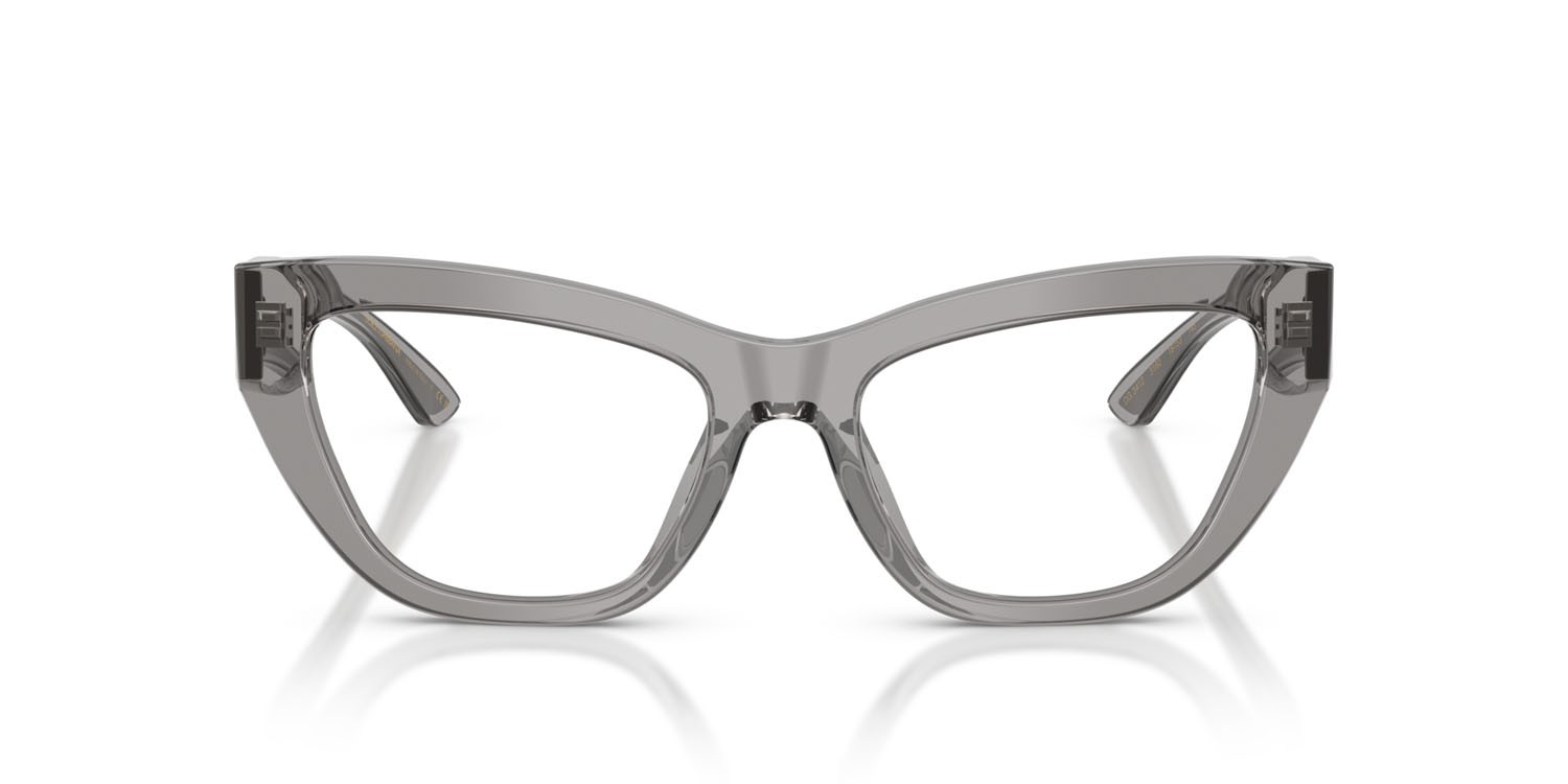 Eyeglasses Dolce & Gabbana DG 3412 (3160) color grigio scuro shape cat eye lenses lente demo