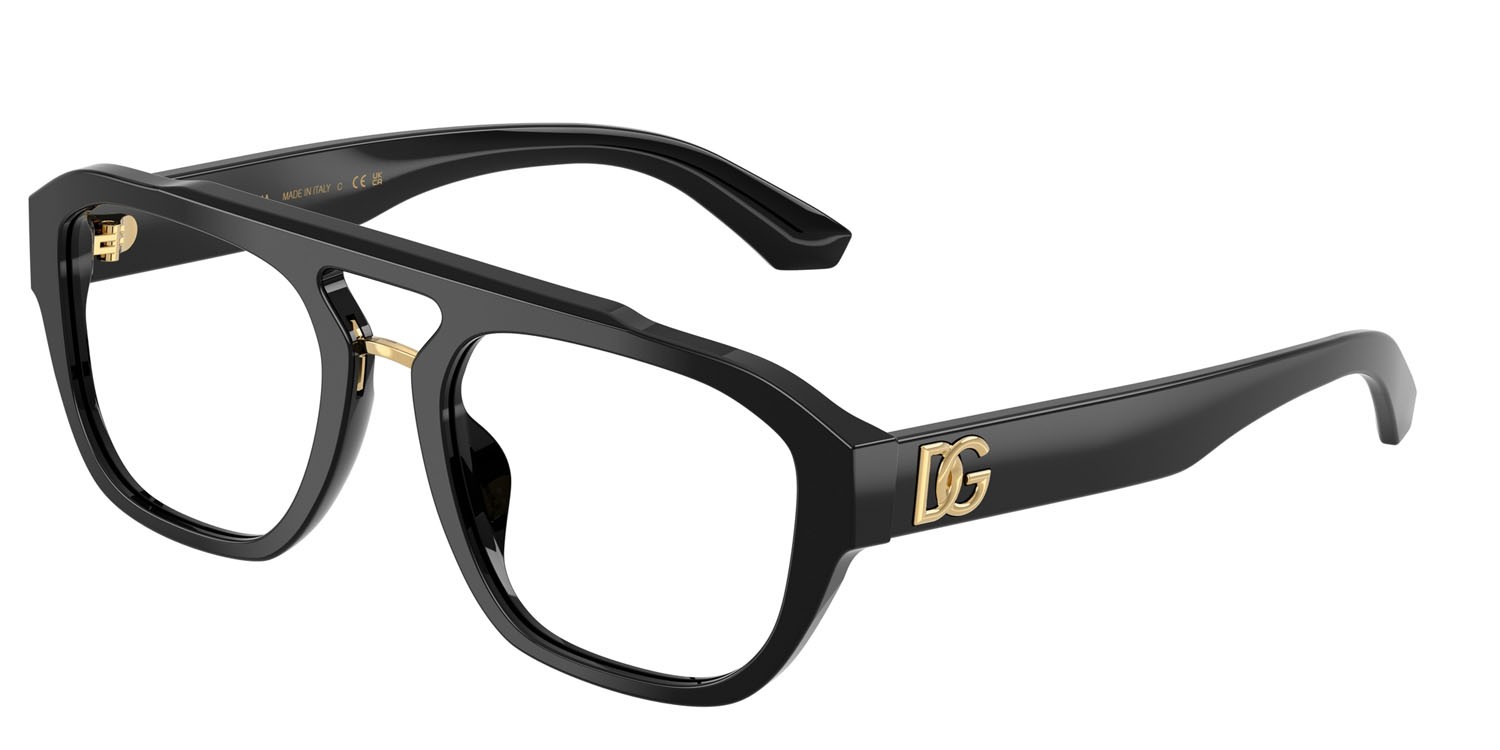 Occhiali da vista Dolce & Gabbana DG 3415 (501) colore nero forma aviator lenti lente demo