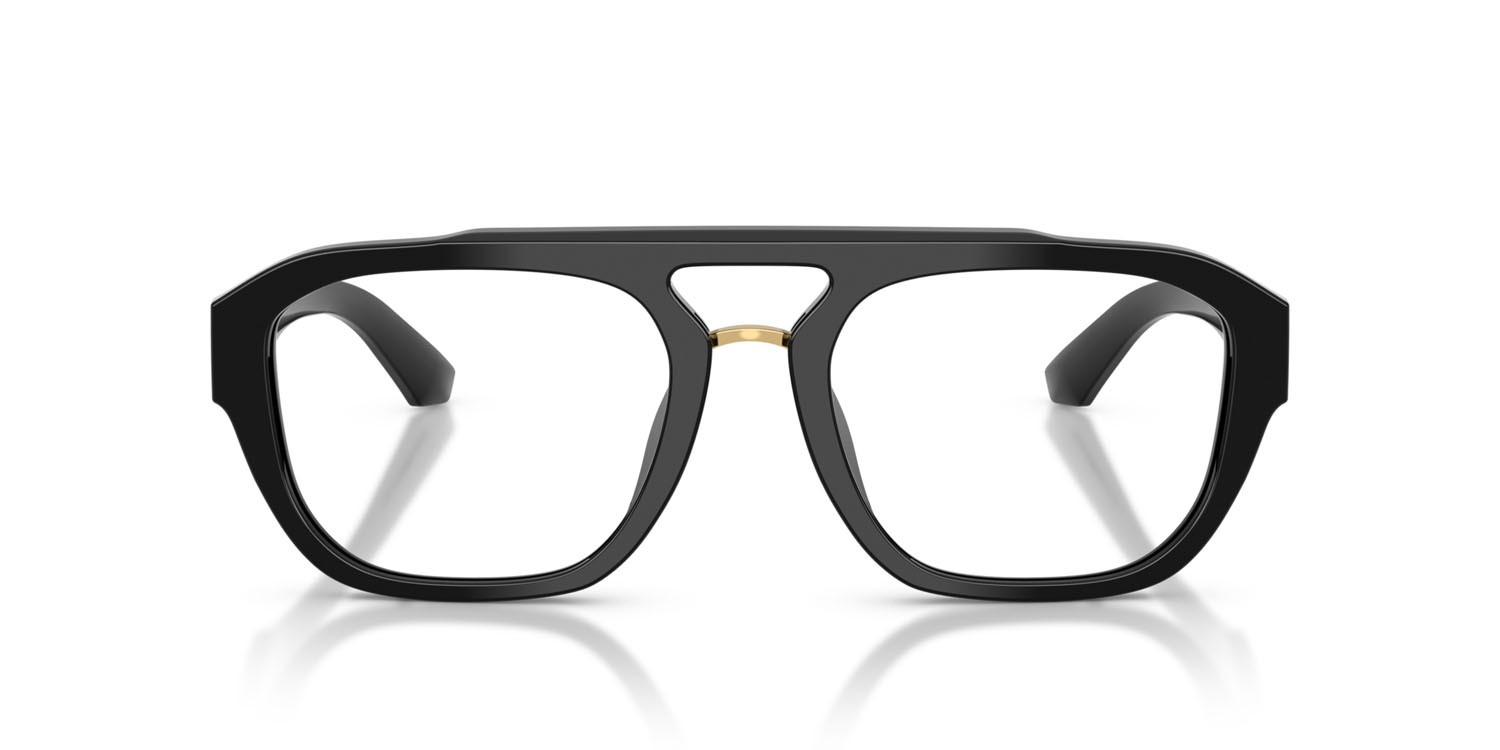 Occhiali da vista Dolce & Gabbana DG 3415 (501) colore nero forma aviator lenti lente demo