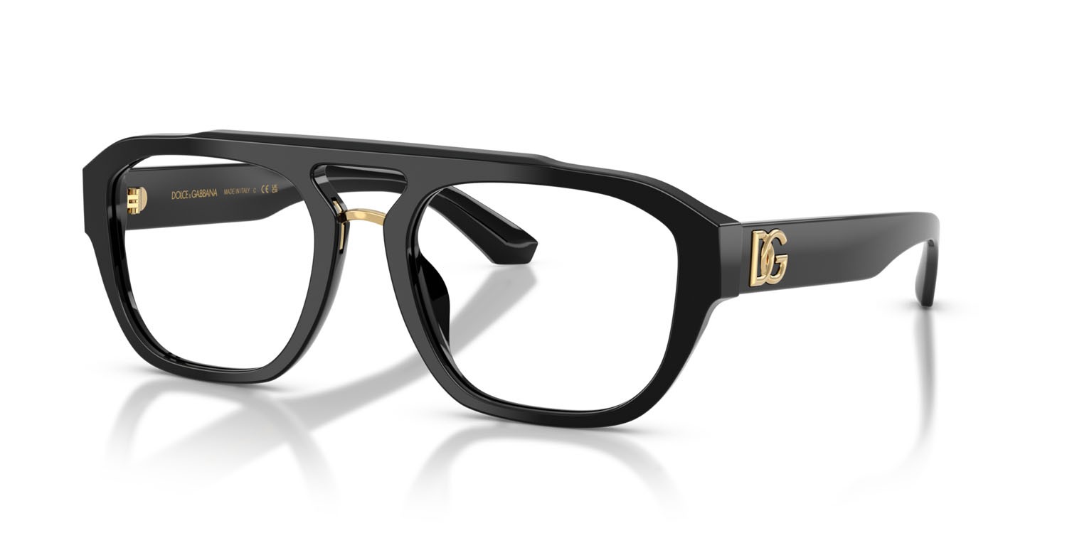 Occhiali da vista Dolce & Gabbana DG 3415 (501) colore nero forma aviator lenti lente demo