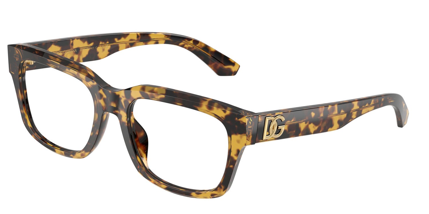 Eyeglasses Dolce & Gabbana DG 3416 (3330) color havana giallo shape rectangle lenses lente demo