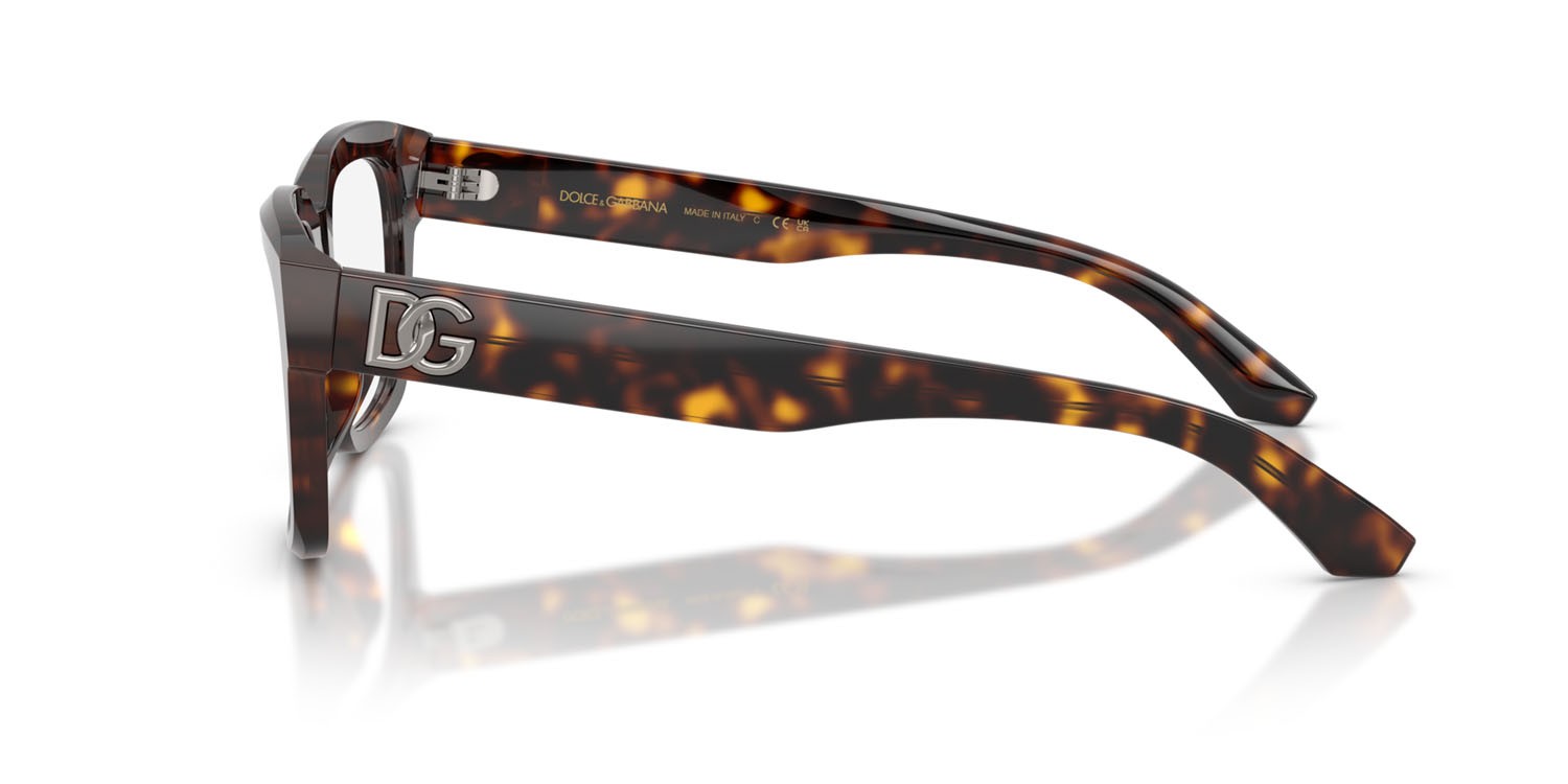 Occhiali da vista Dolce & Gabbana DG 3416 (502) colore havana forma rettangolare lenti lente demo