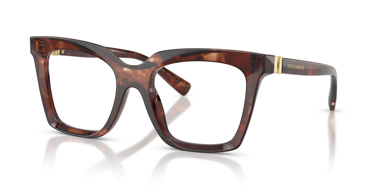 Eyeglasses Dolce & Gabbana DG 3417 (3222) color havana rosso scuro shape square lenses lente demo