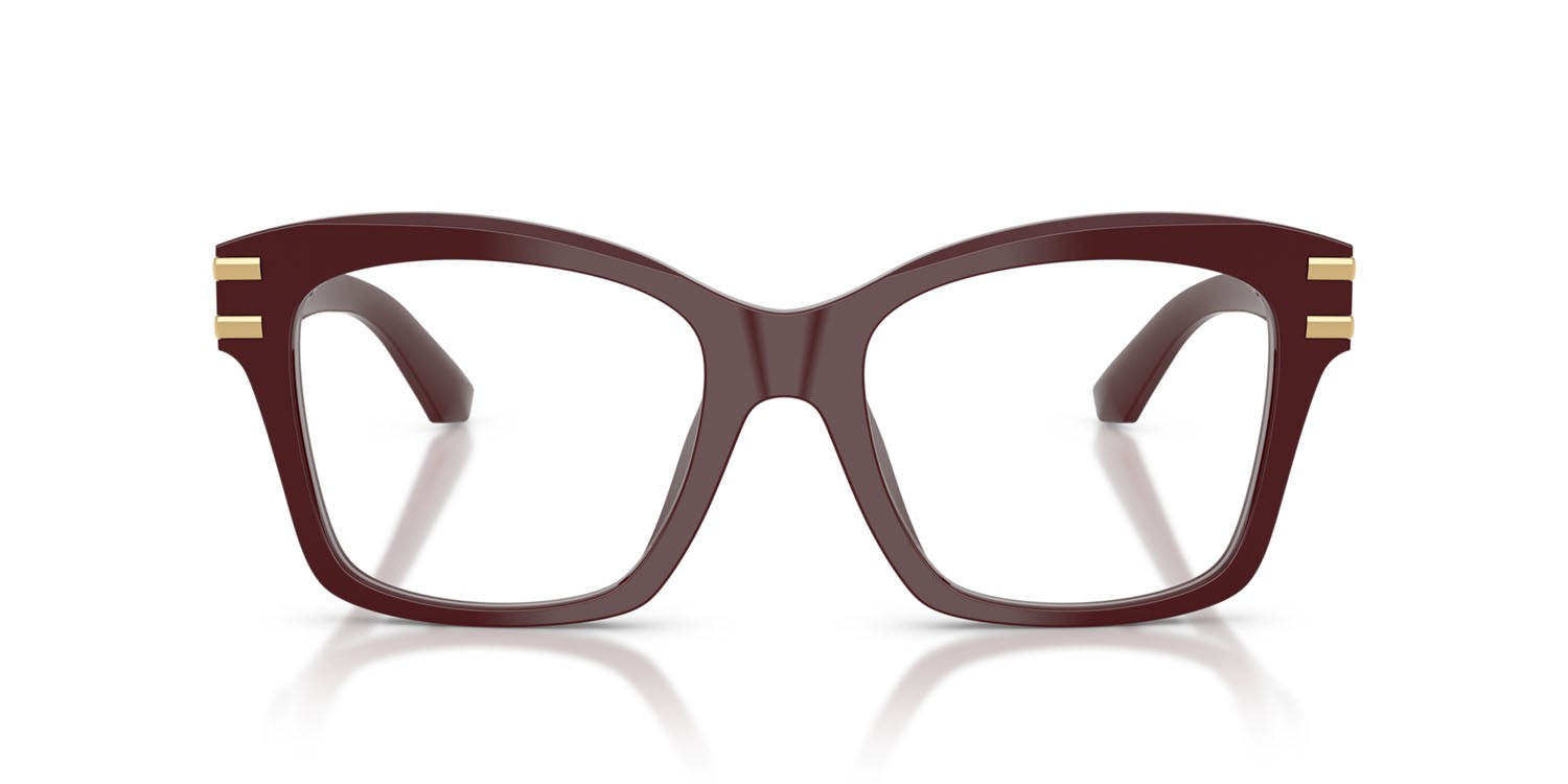 Occhiali da vista Dolce & Gabbana DG 3419 (3091) colore bordeaux forma quadrato lenti lente demo
