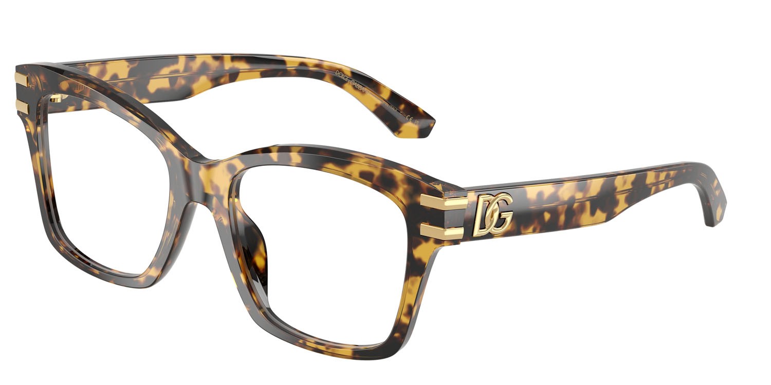 Eyeglasses Dolce & Gabbana DG 3419 (3330) color havana giallo shape square lenses lente demo