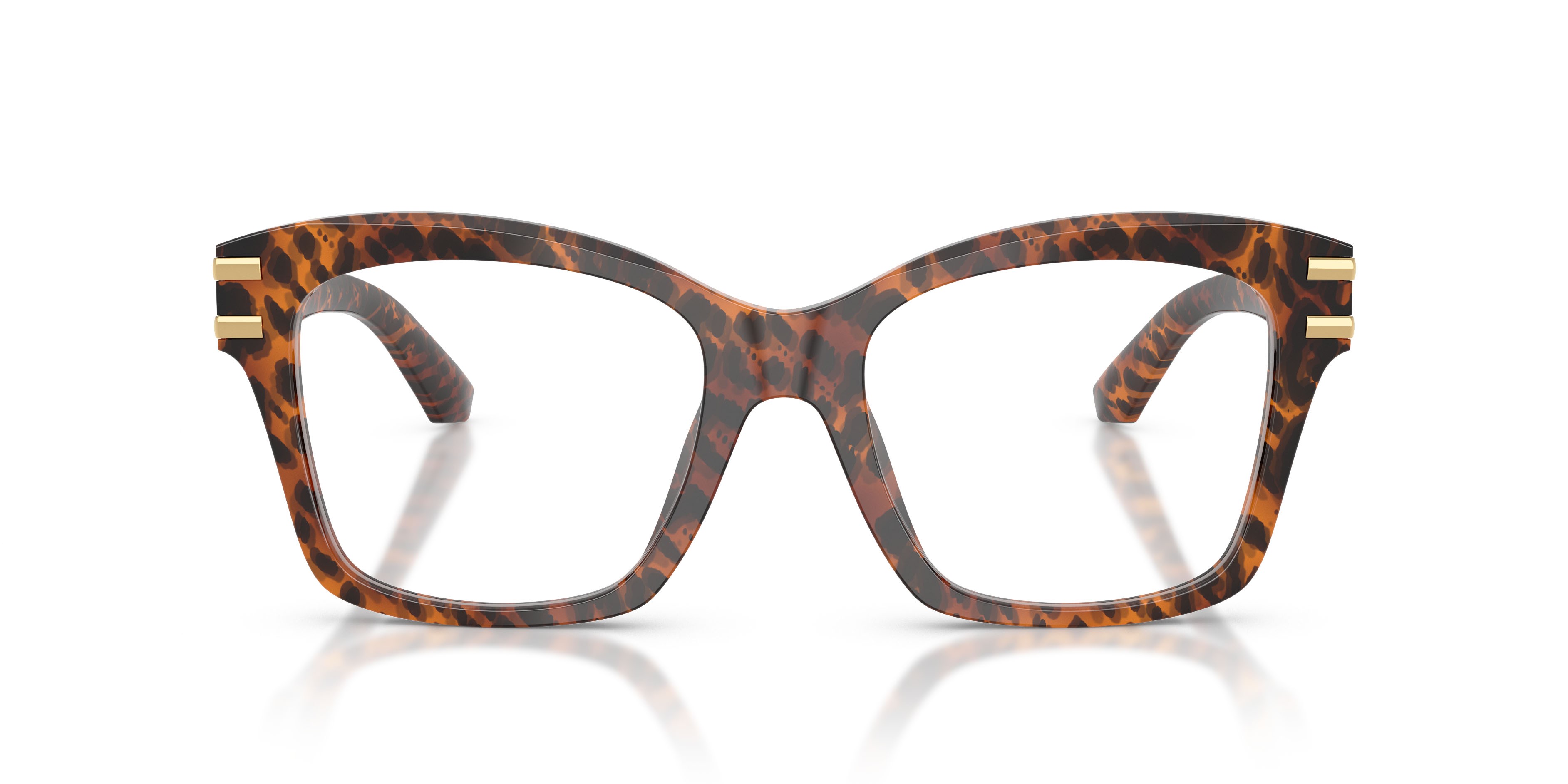 Occhiali da vista Dolce & Gabbana DG 3419 (3470) colore leo transparent forma quadrato lenti lente demo