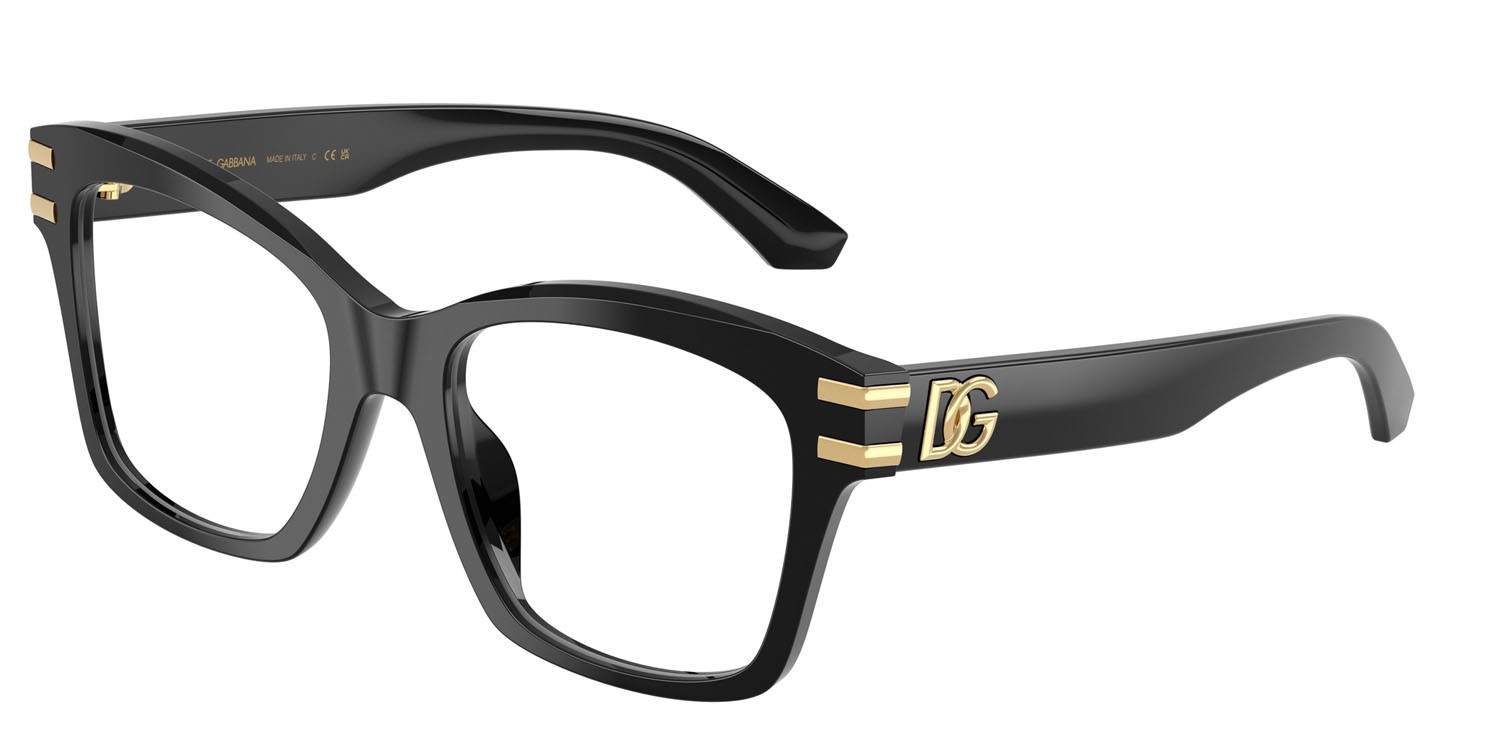 Eyeglasses Dolce & Gabbana DG 3419 (501) color nero shape square lenses lente demo