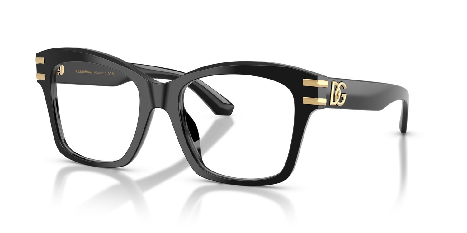 Eyeglasses Dolce & Gabbana DG 3419 (501) color nero shape square lenses lente demo