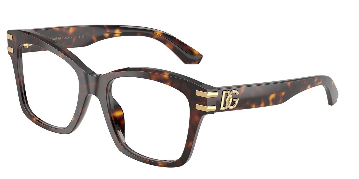 Eyeglasses Dolce & Gabbana DG 3419 (502) color havana shape square lenses lente demo