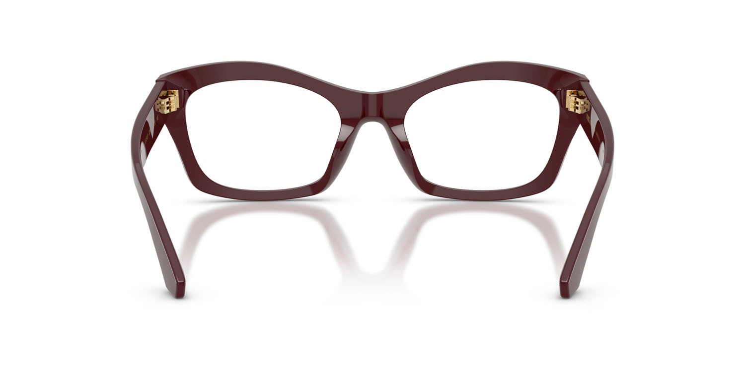 Occhiali da vista Dolce & Gabbana DG 3420 (3091) colore bordeaux forma farfalla lenti lente demo