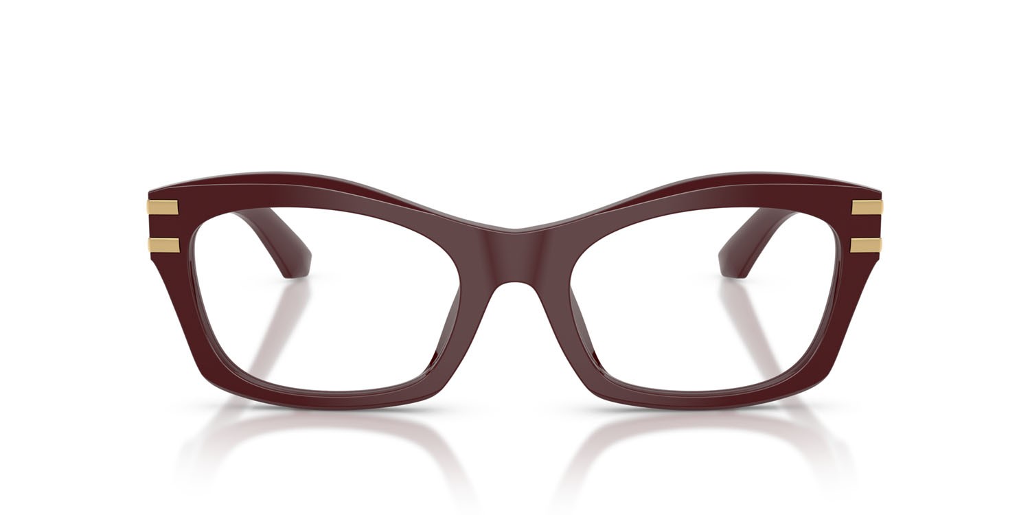 Occhiali da vista Dolce & Gabbana DG 3420 (3091) colore bordeaux forma farfalla lenti lente demo