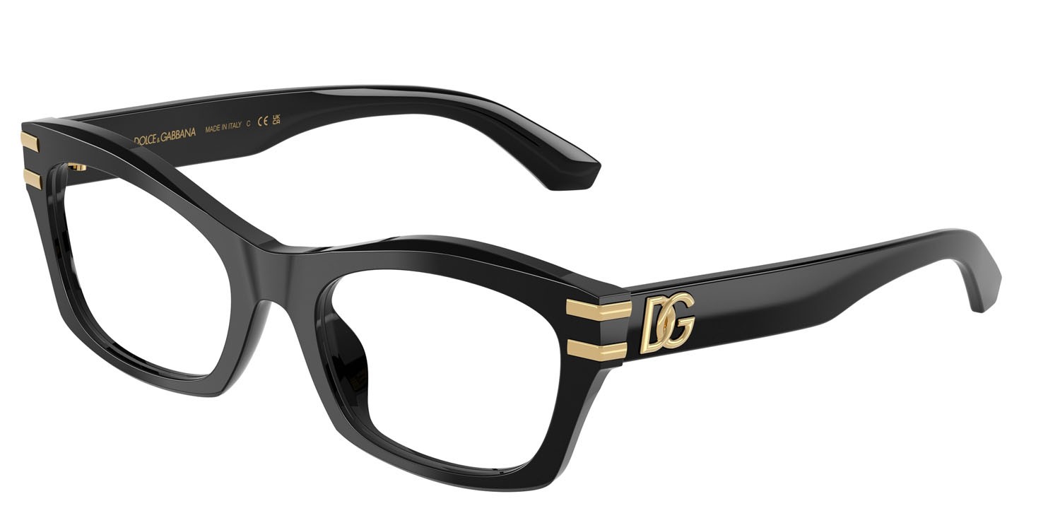Occhiali da vista Dolce & Gabbana DG 3420 (501) colore nero forma farfalla lenti lente demo