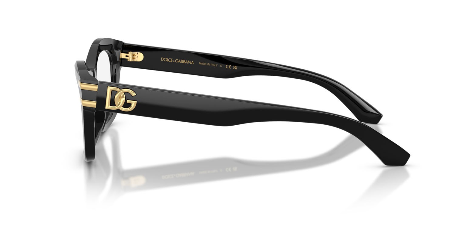 Occhiali da vista Dolce & Gabbana DG 3420 (501) colore nero forma farfalla lenti lente demo