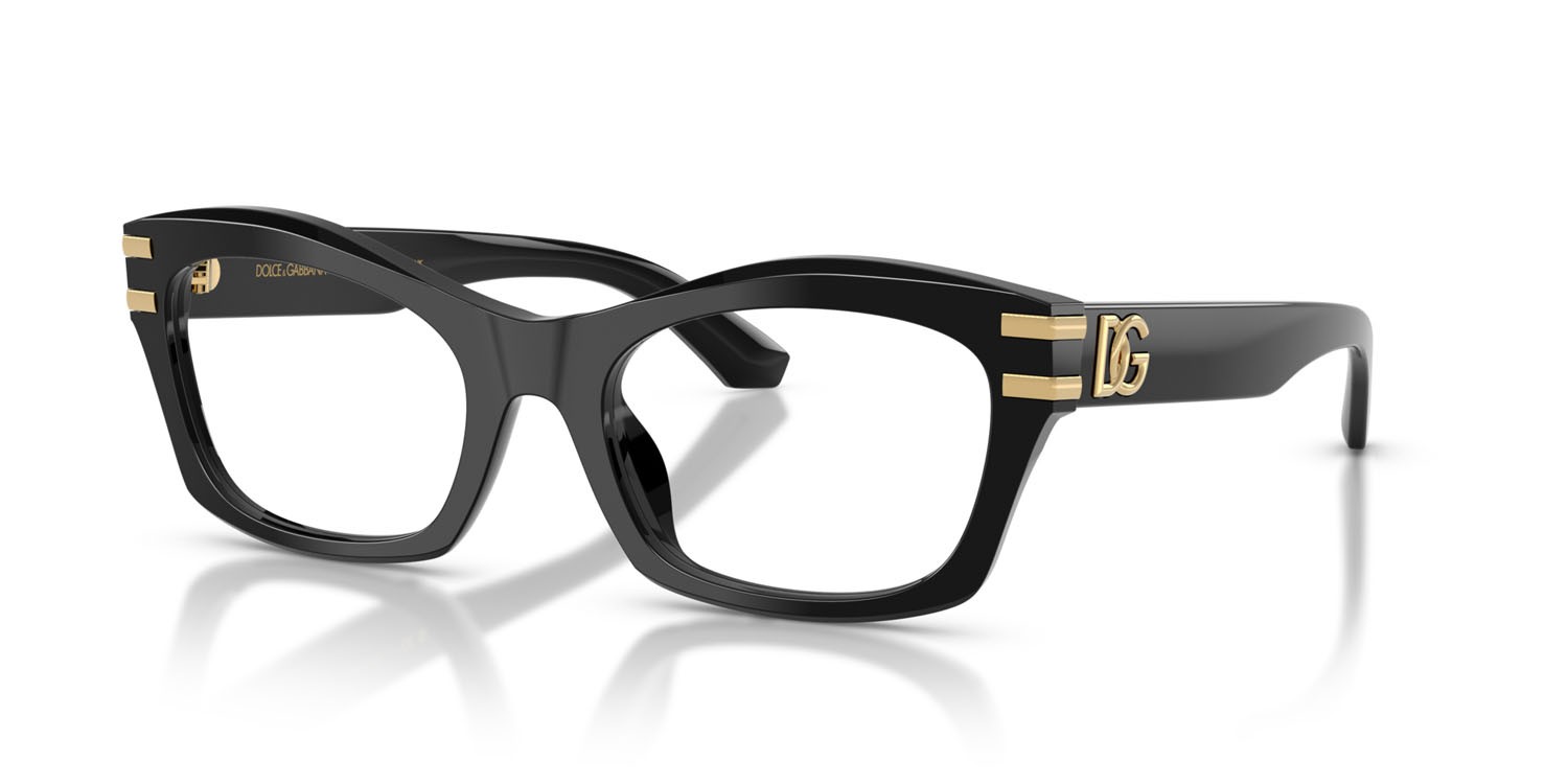 Occhiali da vista Dolce & Gabbana DG 3420 (501) colore nero forma farfalla lenti lente demo