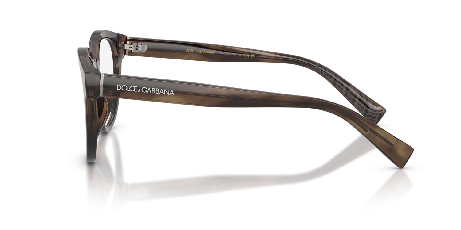 Eyeglasses Dolce & Gabbana DG 3421 (3200) color tabacco striato shape pantos lenses lente demo