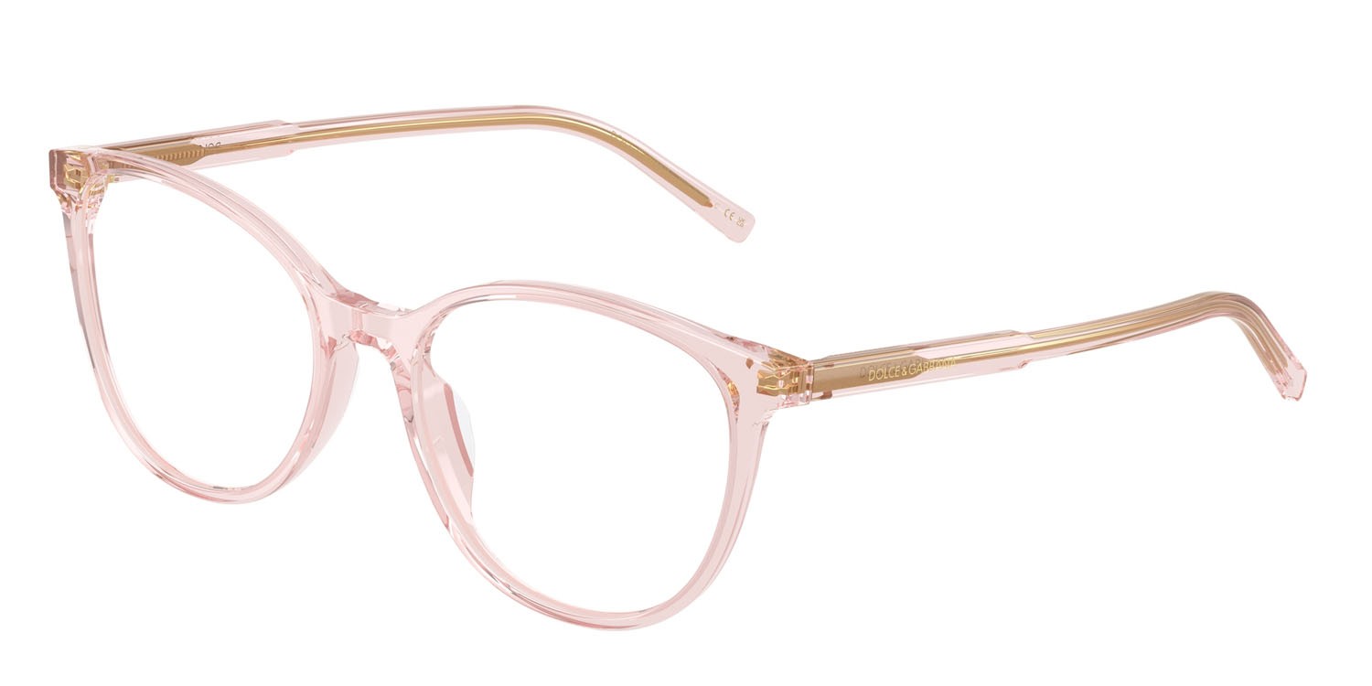 Eyeglasses Dolce & Gabbana DG 3425 (3148) color rosa trasparente shape butterfly lenses lente demo