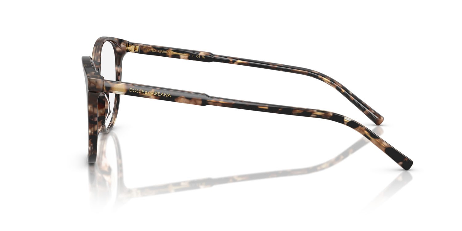 Eyeglasses Dolce & Gabbana DG 3425 (3438) color havana brown pearl shape butterfly lenses lente demo