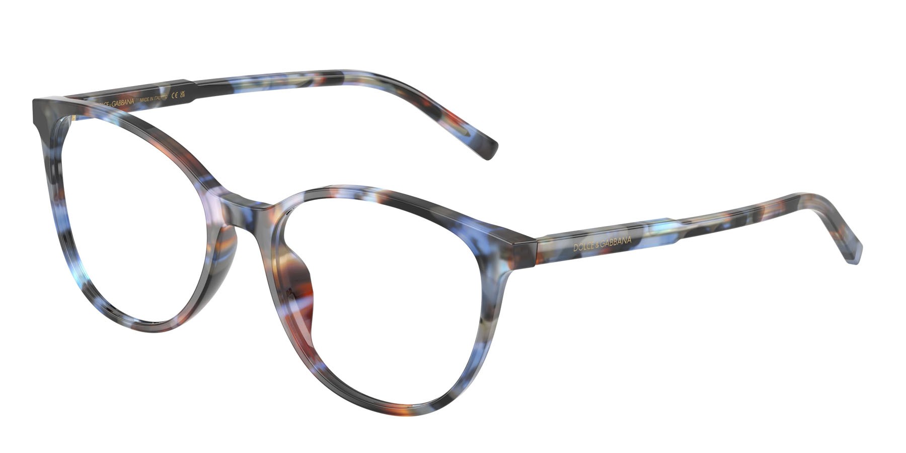 Eyeglasses Dolce & Gabbana DG 3425 (3443) color havana blu shape butterfly lenses lente demo