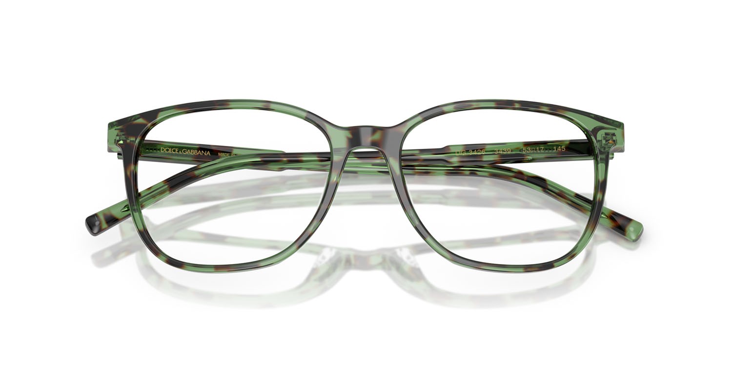 Eyeglasses Dolce & Gabbana DG 3426 (3439) color havana verde shape square lenses lente demo