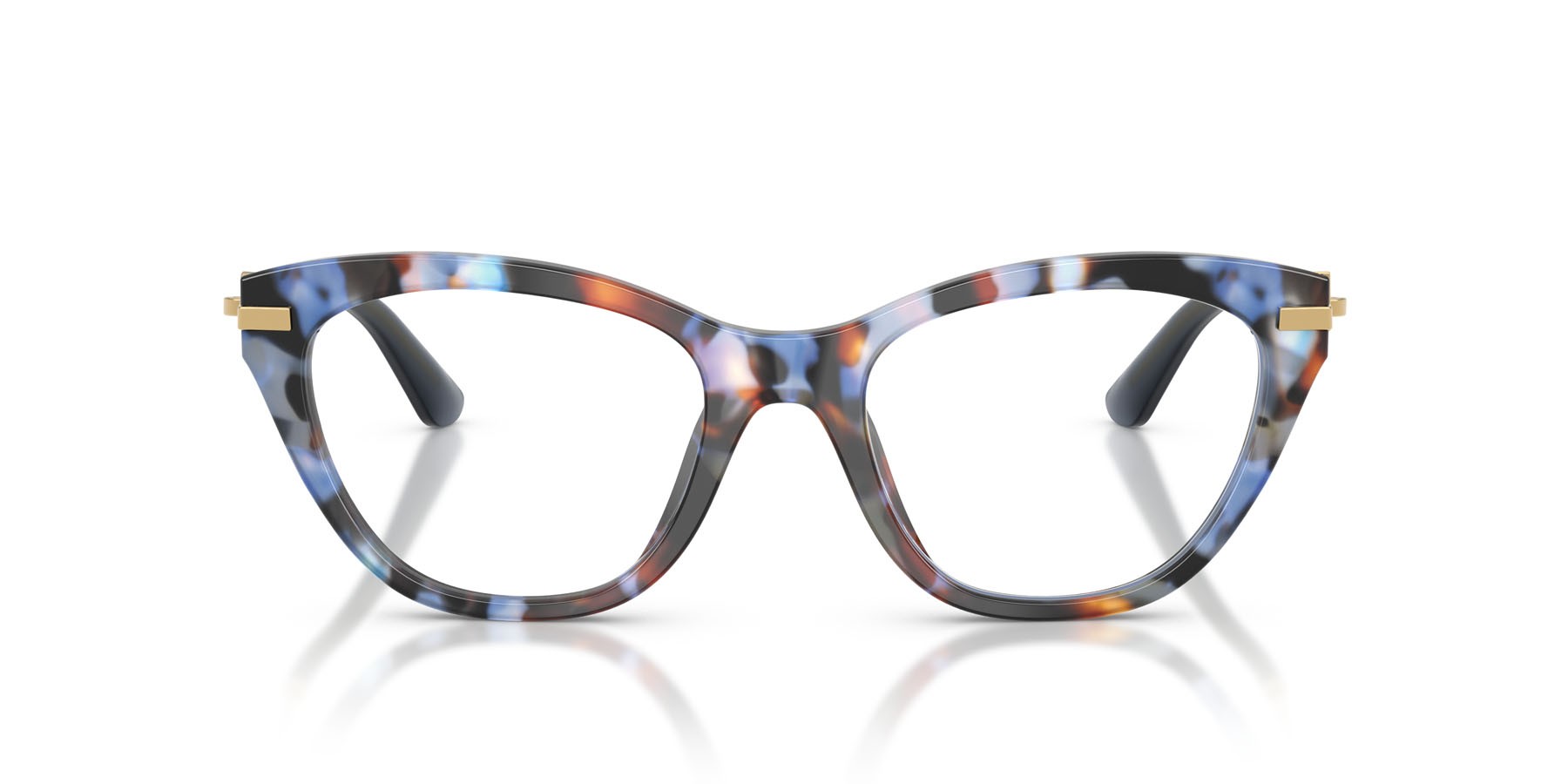 Occhiali da vista Dolce & Gabbana DG 3428 (3443) colore havana blu forma farfalla lenti lente demo