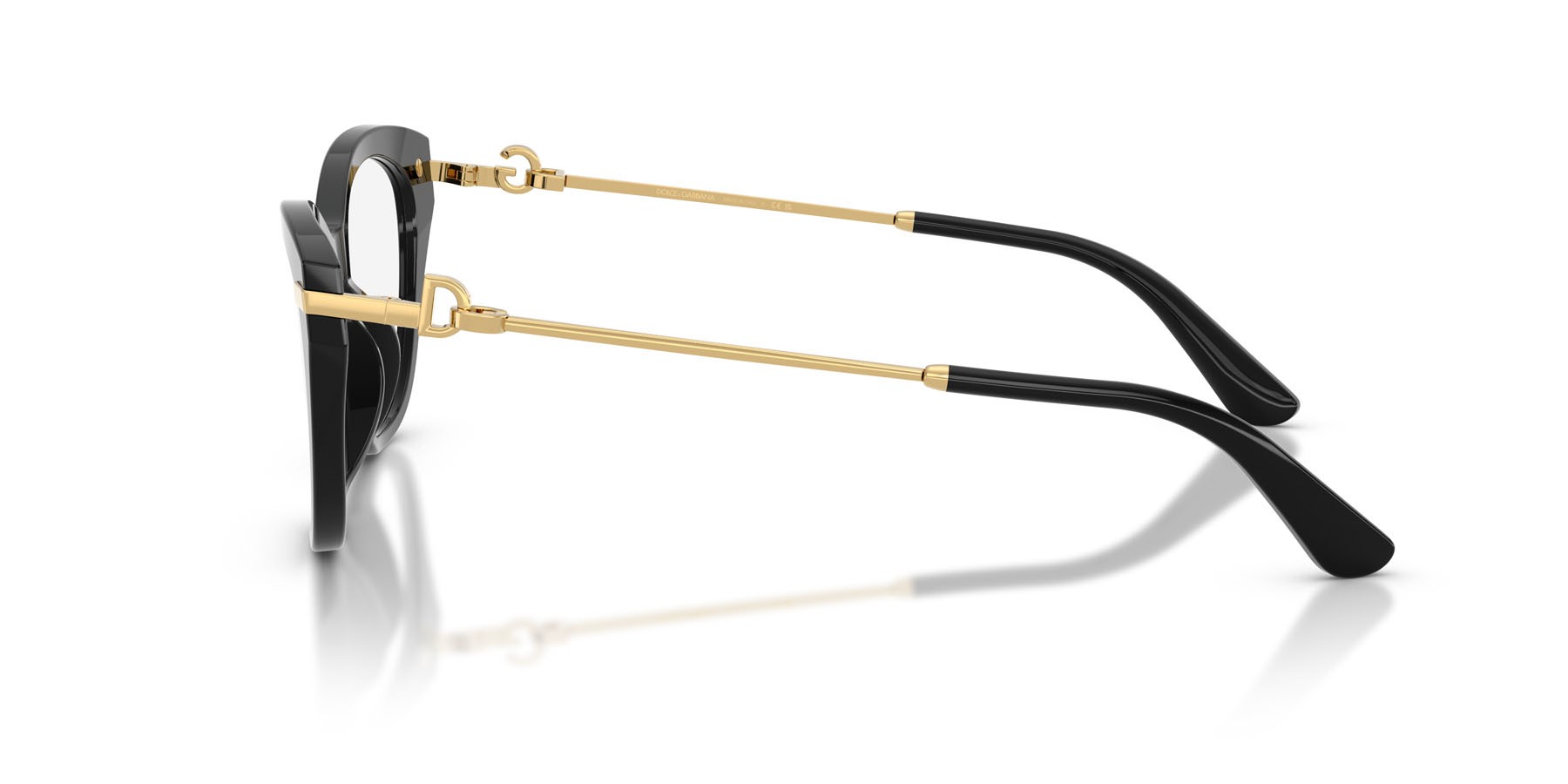 Occhiali da vista Dolce & Gabbana DG 3428 (501) colore nero forma farfalla lenti lente demo