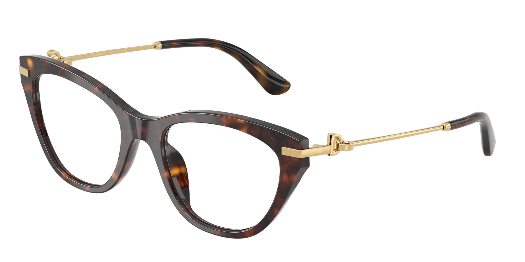 Eyeglasses Dolce & Gabbana DG 3428 (502) color havana shape butterfly lenses lente demo