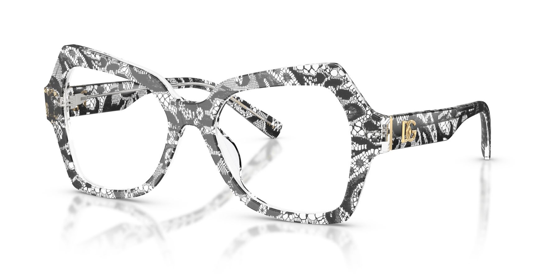Occhiali da vista Dolce & Gabbana DG 3429 (3287) colore pizzo nero forma farfalla lenti lente demo