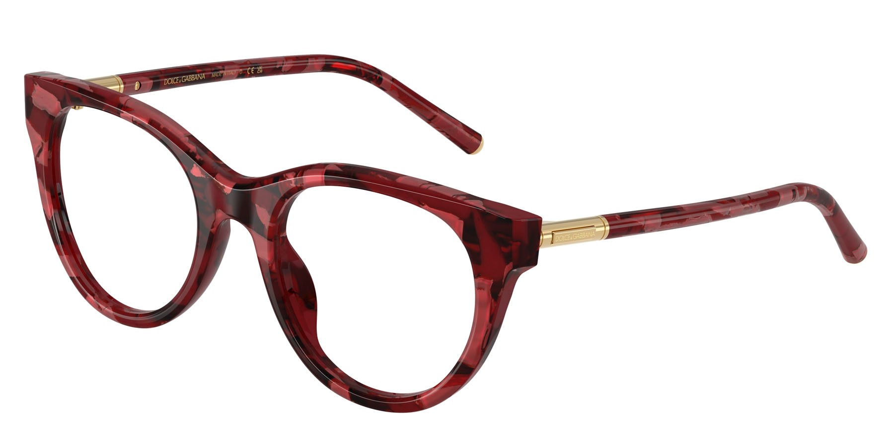 Eyeglasses Dolce & Gabbana DG 3433 (3463) color pearl havana red shape pantos lenses lente demo