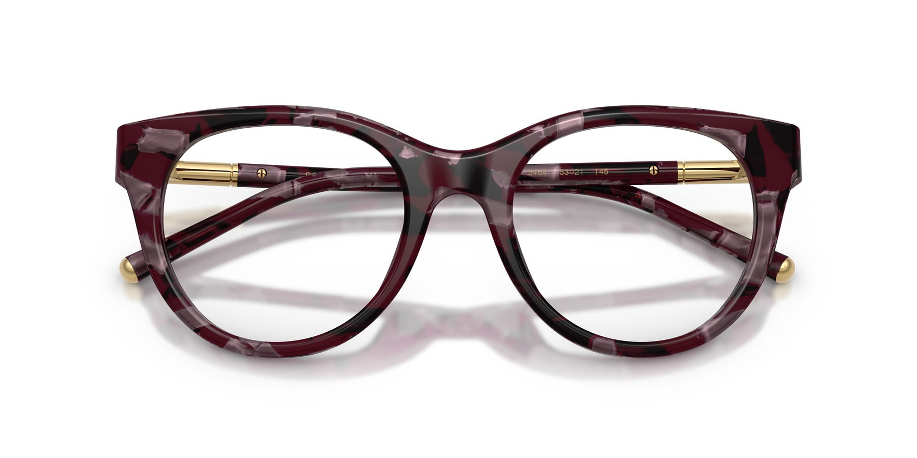 Eyeglasses Dolce & Gabbana DG 3433 (3464) color pearl havana purple shape pantos lenses lente demo