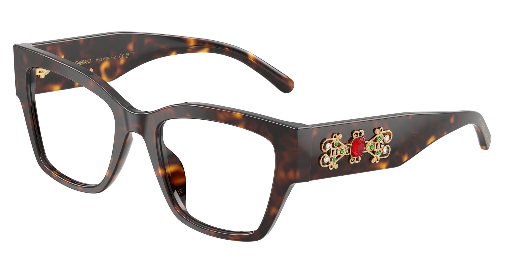 Eyeglasses Dolce & Gabbana DG 3435B (502) color havana shape butterfly lenses lente demo