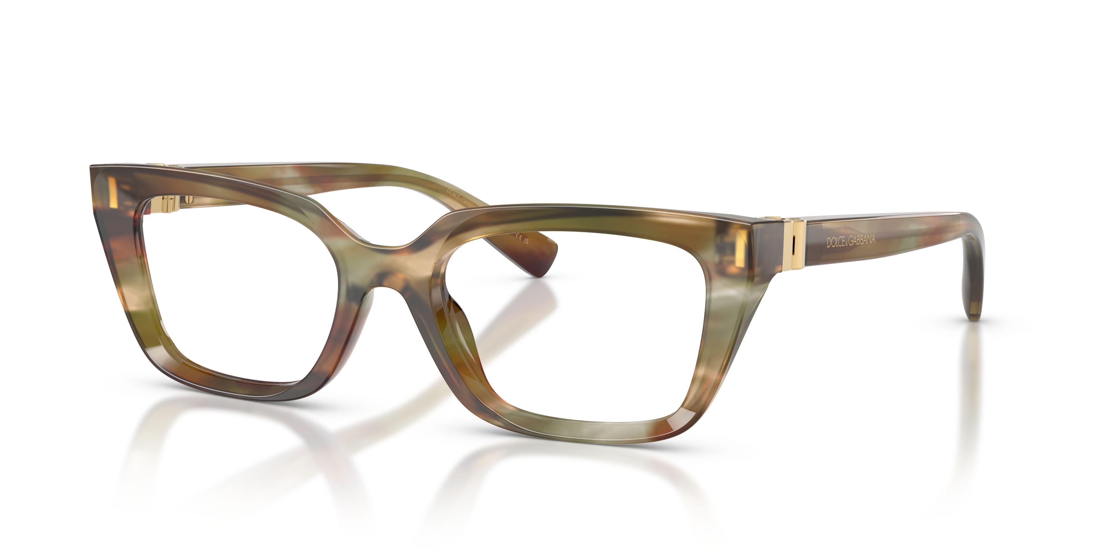 Eyeglasses Dolce & Gabbana DG 3436 (3446) color ocra a righe shape rectangle lenses lente demo
