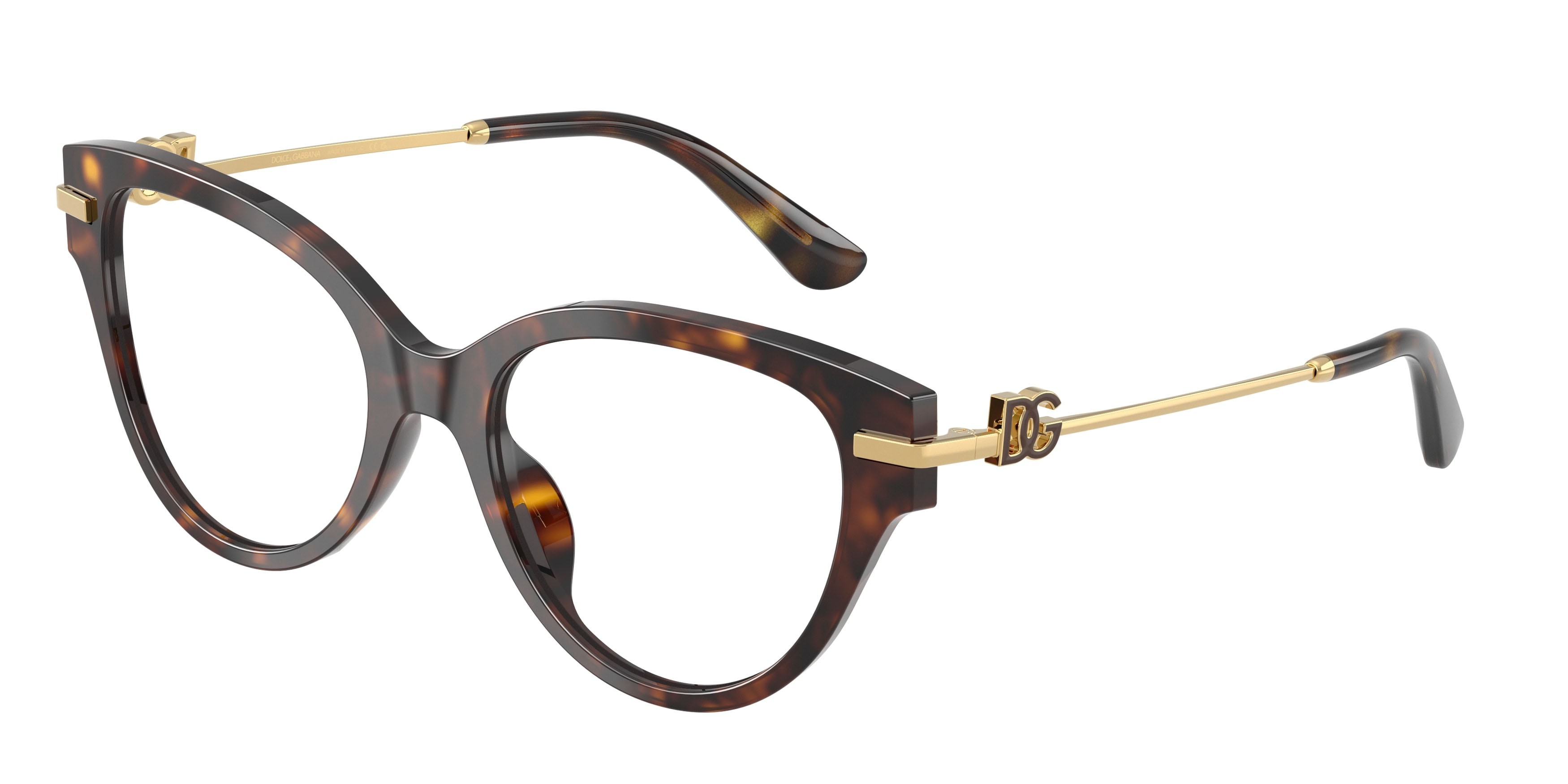 Eyeglasses Dolce & Gabbana DG 3438 (502) color havana shape butterfly lenses lente demo
