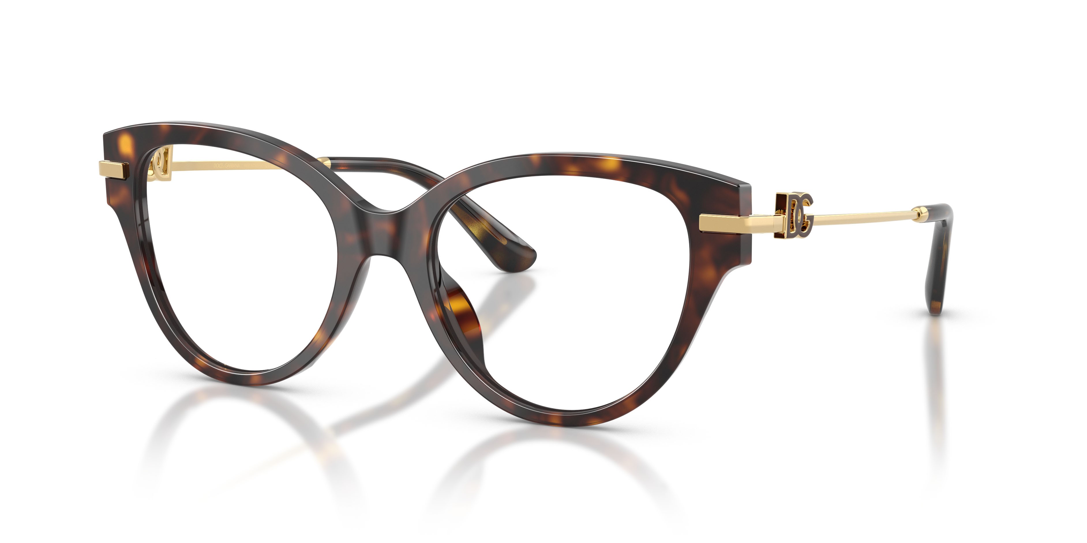 Eyeglasses Dolce & Gabbana DG 3438 (502) color havana shape butterfly lenses lente demo
