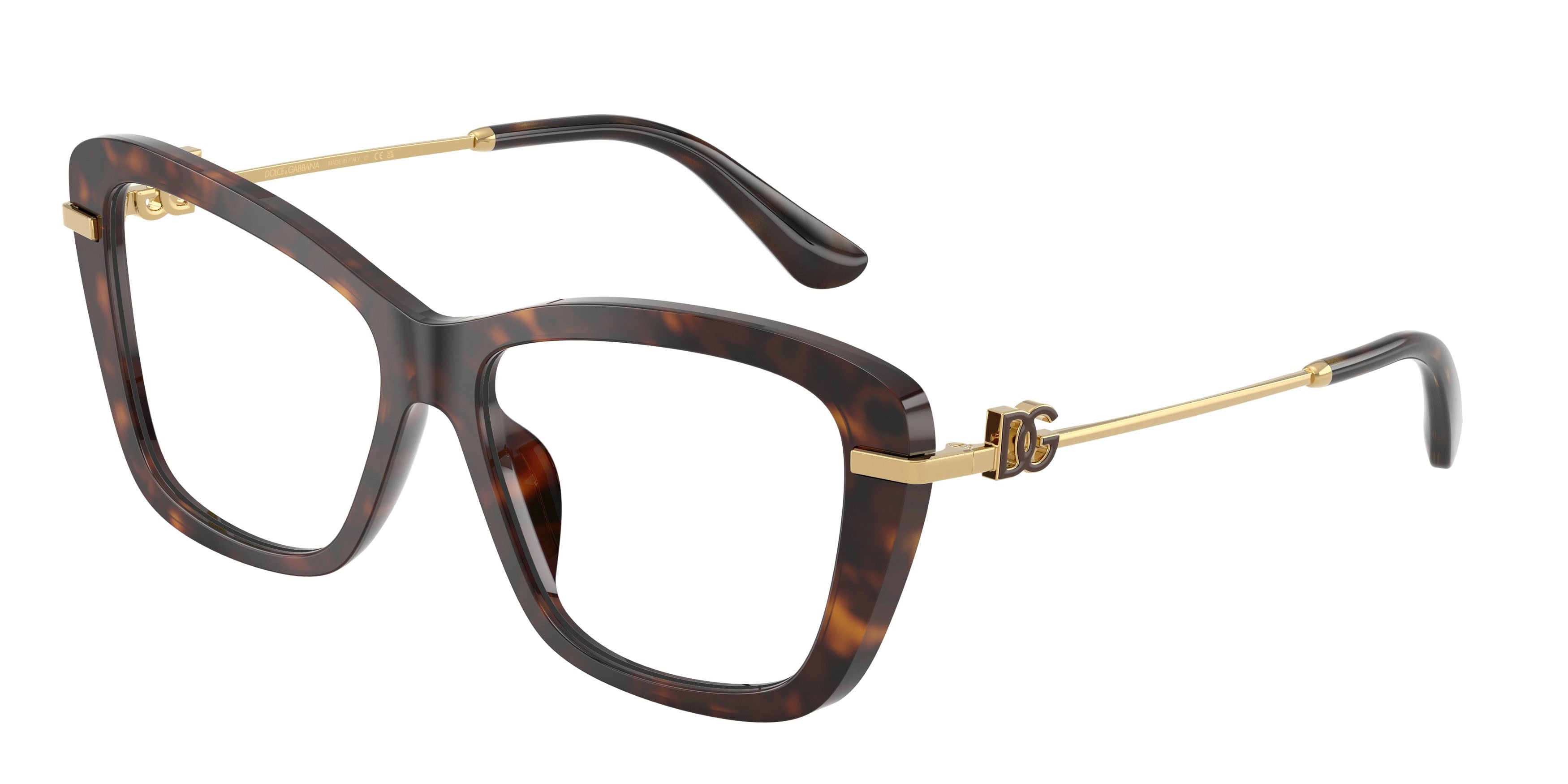Eyeglasses Dolce & Gabbana DG 3439 (502) color havana shape square lenses lente demo