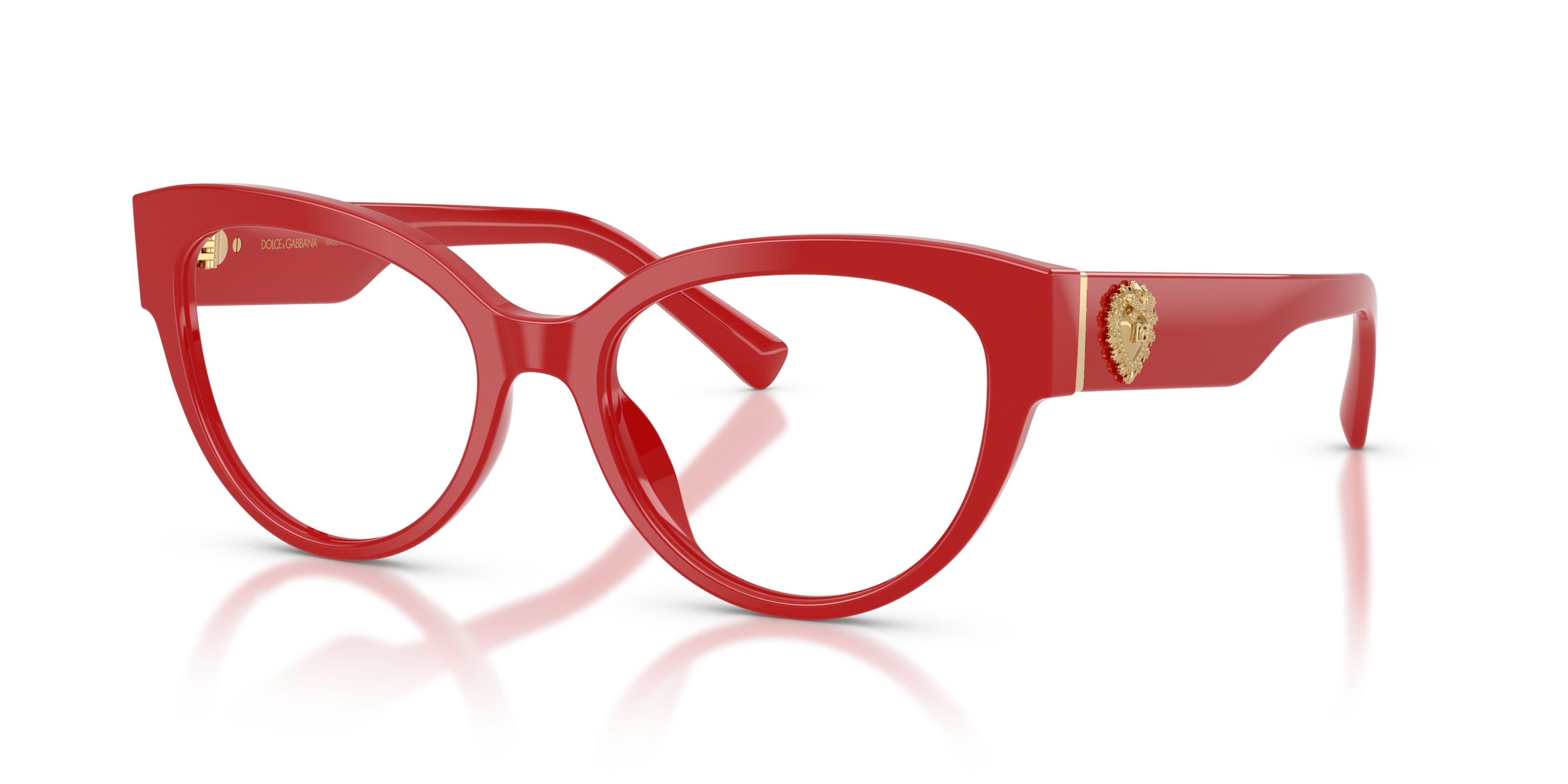 Occhiali da vista Dolce & Gabbana DG 3440 (3088) colore rosso pieno forma cat eye lenti lente demo