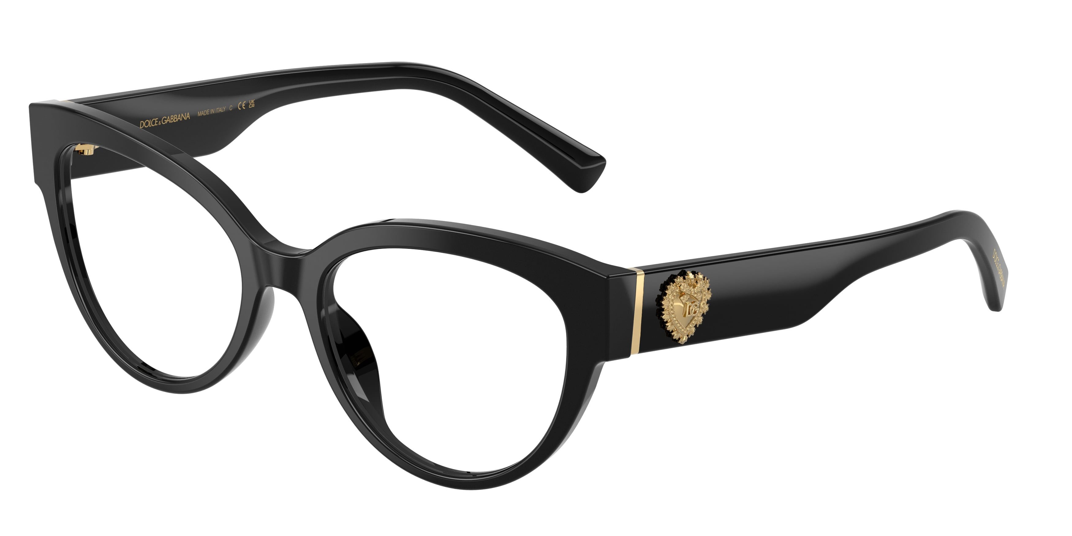 Eyeglasses Dolce & Gabbana DG 3440 (501) color nero shape cat eye lenses lente demo