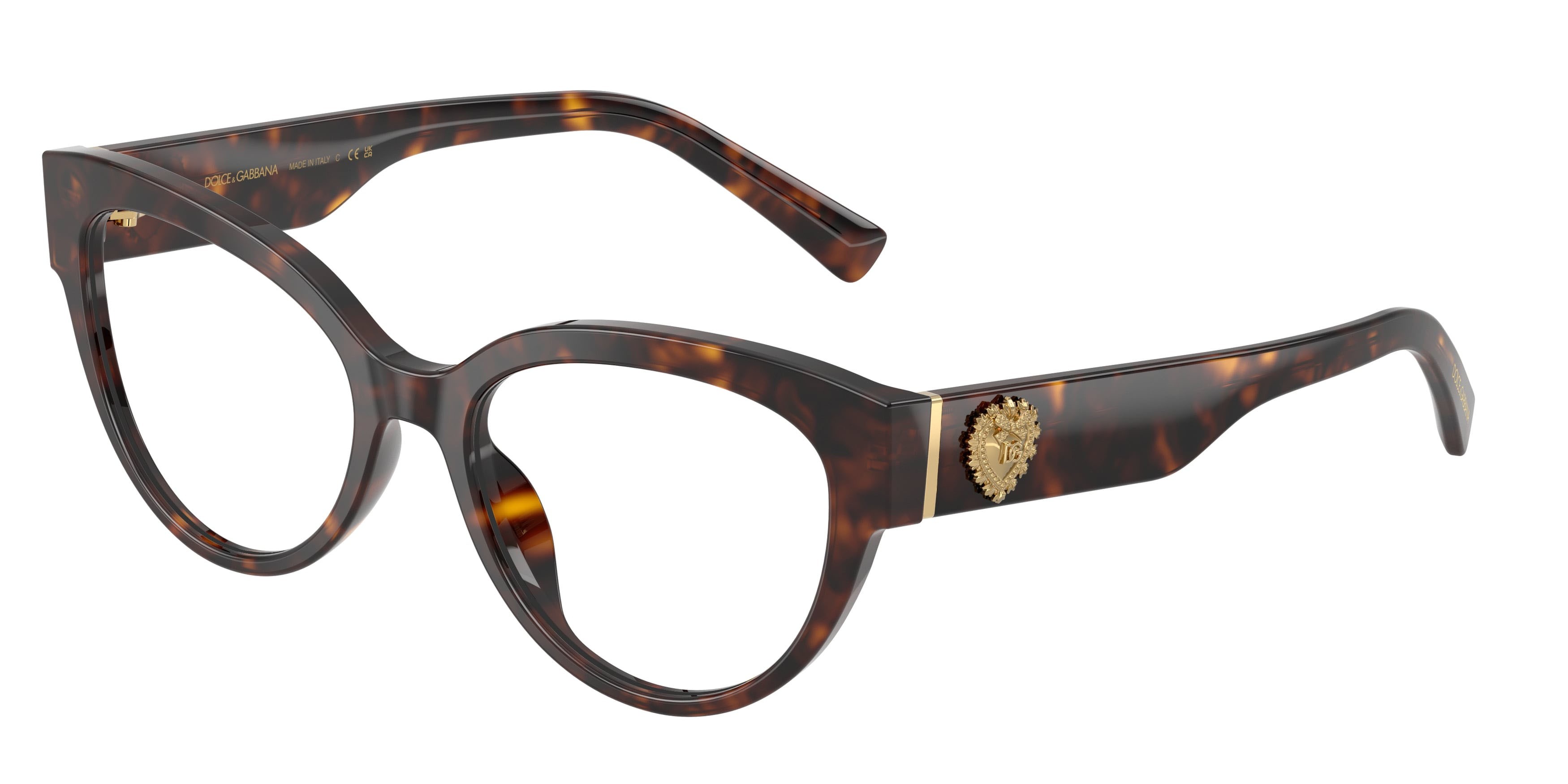 Eyeglasses Dolce & Gabbana DG 3440 (502) color havana shape cat eye lenses lente demo
